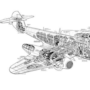 Gloster Meteor Mk IV Cutaway Drawing
