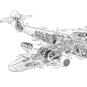 Gloster Meteor Mk IV Cutaway Drawing