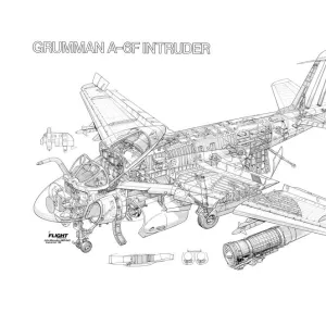 Grumman A-6F Intruder Cutaway Drawing