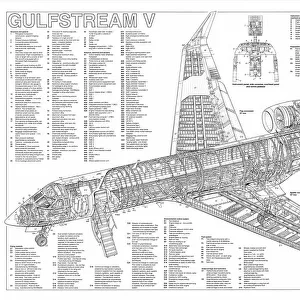 Gulfstream GV Cutaway Poster