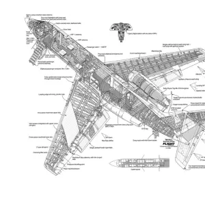 Gulfstream IV Cutaway Poster