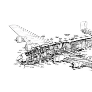 Handley Page Halifax Cutaway Drawing