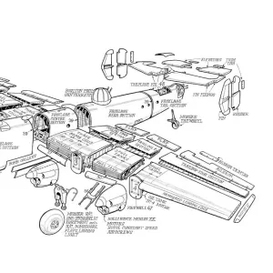 Handley Page Halifax II Cutaway Drawing