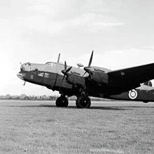 Handley Page, HP, Halifax, Mk1, L9601, RAF, UK, 1941, 1940s, Historical, Military, Ground, 3/4 Front, Bomber