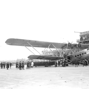 Handley Page HP42 Helena at Croydon Airport 1930s passenger airliner