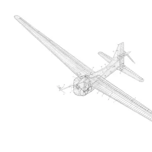 Hatfield man-powered Puffin Cutaway Drawing