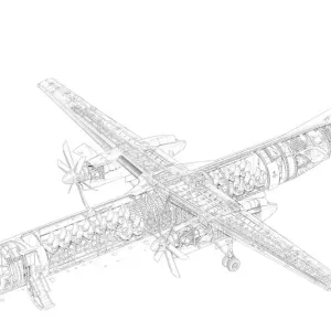 De Havilland Canada Dash 8-400 Cutaway Drawing