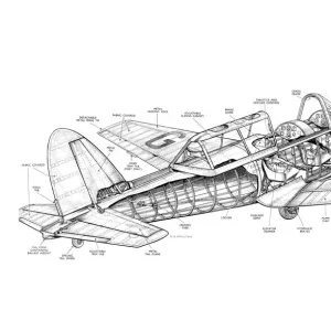 De Havilland Chipmunk Cutaway Drawing