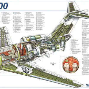 Hawker 4000 Cutaway Poster