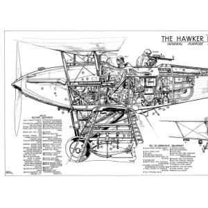 Hawker Hardy Cutaway Drawing