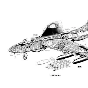 Hawker Hunter F6 Cutaway Drawing
