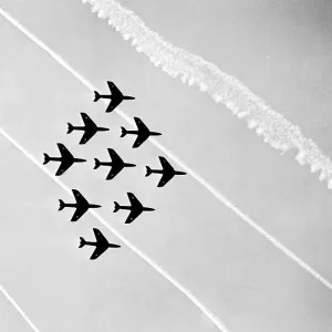 Hawker Hunter Formation 111 Sqn RAF SBAC 1957