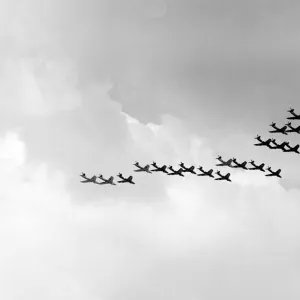 Hawker Hunter Formation 111 Sqn RAF SBAC 1960