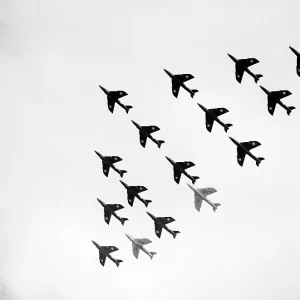 Hawker Hunter Formation 111 Sqn RAF SBAC 1962