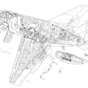 Hawker Siddeley 125 series 400 Cutaway Drawing