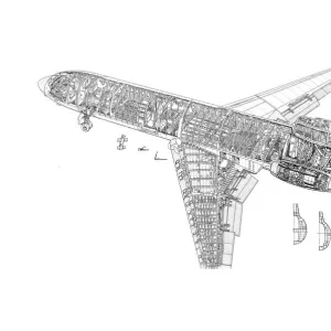 Hawker Siddeley Trident 1E Cutaway Drawing