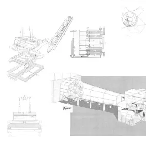 Hawker Siddeley V / stol wind tunnel Cutaway Drawing