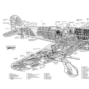 Hawker Typhoon 1B Cutaway Drawing