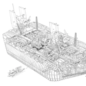 Hovercraft Development HD-1 Cutaway Drawing