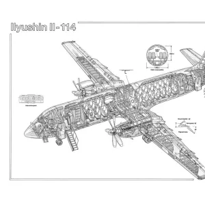 Ilyushin IL-114 Cutaway Drawing