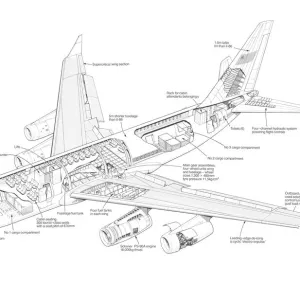 Ilyushin IL-96-300 Cutaway Drawing