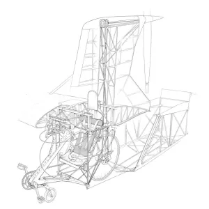 Imperial College Man-powered Aircraft Cutaway Drawing