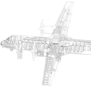 IPTN N-250 100 Cutaway Drawing