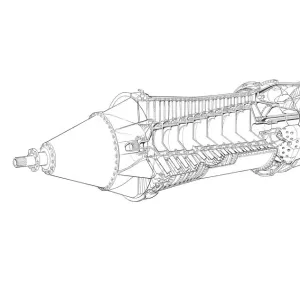 Ivchenko Type K Turboprop Cutaway Drawing