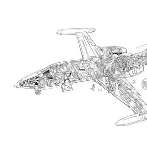 Learjet 35 / 36 Cutaway Drawing
