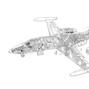 Learjet 35 / 36 Cutaway Drawing