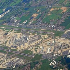 London Heathrow Aerial View from SE corner including new Terminal 5