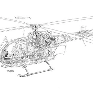 MBB Messerschmitt Bolkow Blohm 105C Cutaway Drawing