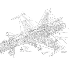 McDonnell Douglas F / A-18 Hornet Australian Cutaway Drawing