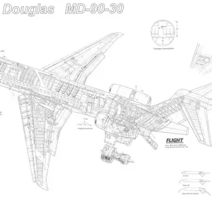 McDonnell Douglas MD-90-30 Cutaway Drawing