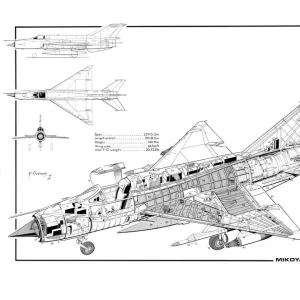 Mikoyan Mig-21MF Cutaway Poster