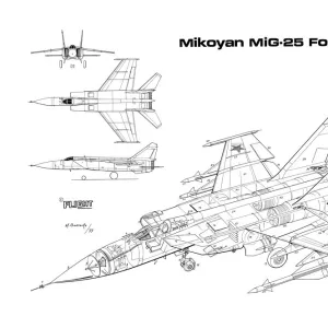 Mikoyan Mig-25 Foxbat Cutaway Poster