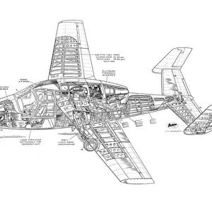 Miles M100 Student Cutaway Drawing