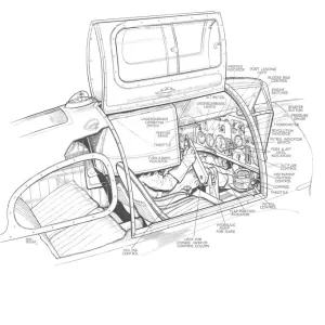 Miles Nighthawk Cabin Cutaway Drawing