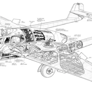 Military Aviation 1946 Present Cutaways, de Havilland Vampire