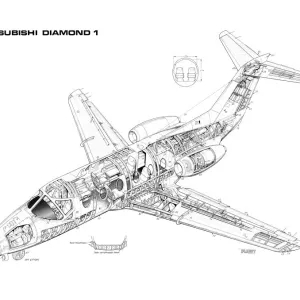 Mitsubishi Diamond 1 Cutaway Drawing