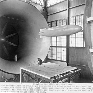 NACA Wind Tunnel with airship model 1932