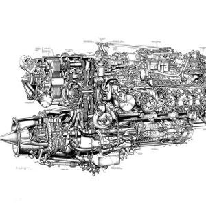 Napier Nomad Cutaway Drawing