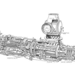 Napier Oryx Cutaway Drawing