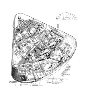 Nasa Apollo Command Module Cutaway Drawing