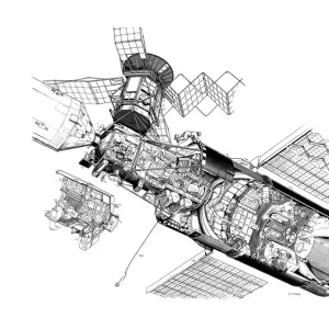 NASA Skylab Cutaway Drawing