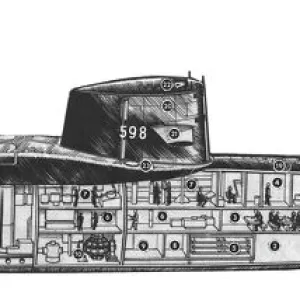 US Navy USS George Washington Cutaway Drawing