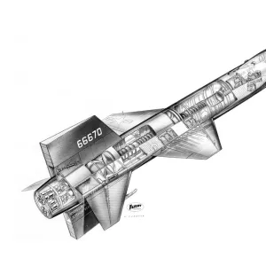 North American X-15 Cutaway Drawing