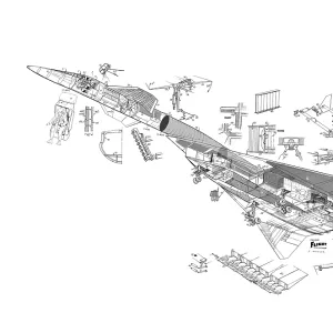 North American XB-70 Valkyrie Cutaway Drawing