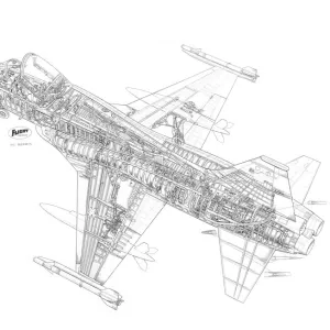 Northrop F-5A Freedom Fighter Cutaway Drawing