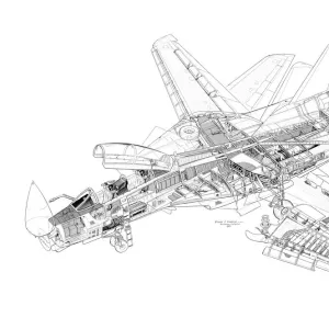 Northrop Grumman F-14A Tomcat Cutaway Drawing